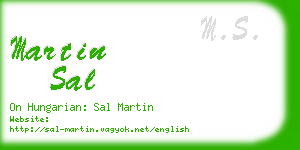 martin sal business card